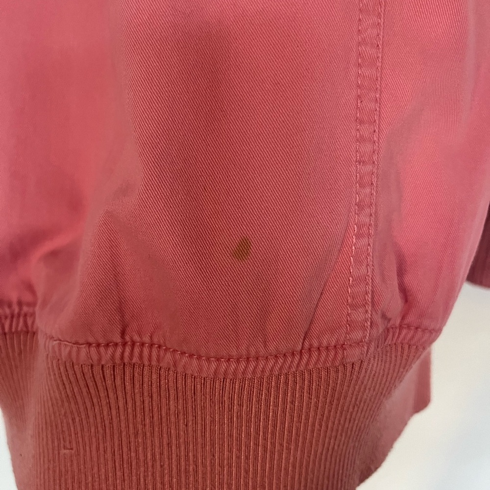 NORI PINK WAIST LENGTH BUTTON DOWN JACKET WITH ELASTIC 3/4 LENGTH SLEEVES - Picture 7 of 10